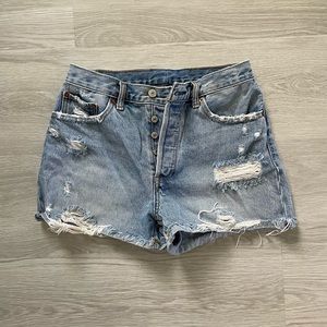 Abercrombie & Fitch High Rise Denim Shorts